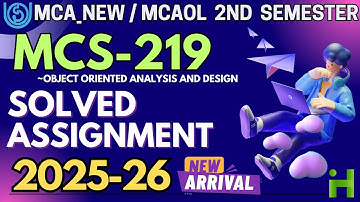 MCS-219 Solved Assignment January 2025 || MCA_NEW 2nd Semester || IGNOU Assignment Solution 2025