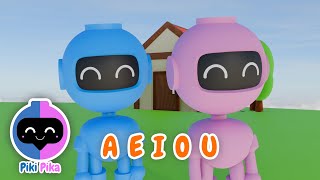 AEIOU | Piki & Pika | Nursery Rhymes & Kids Song