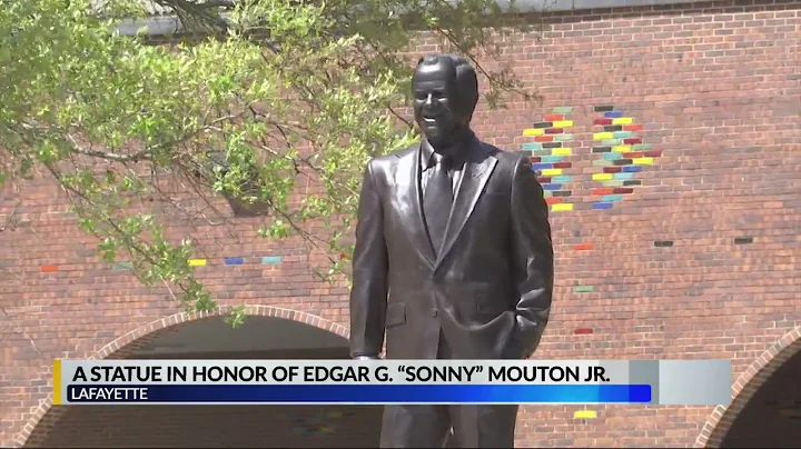 Statue honoring Edgar "Sonny" Mouton Jr.