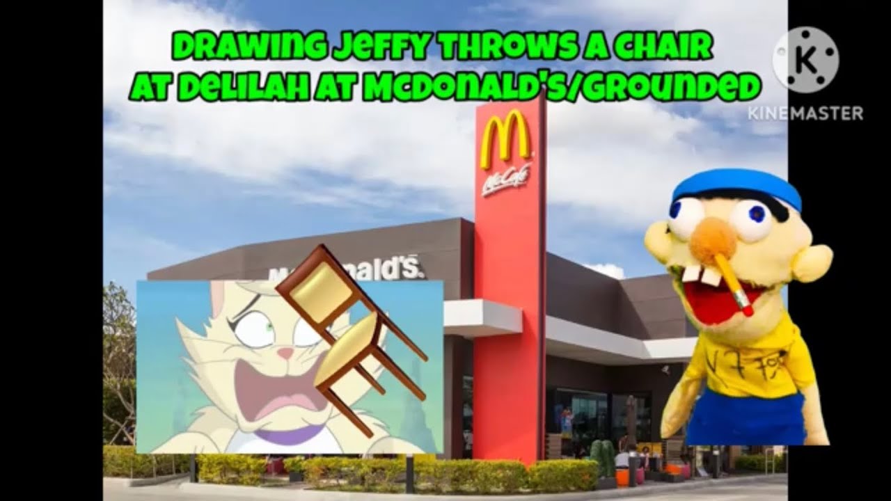 Drawing Jeffy Throws A Chair At Delilah At McDonald’s/Grounded YouTube