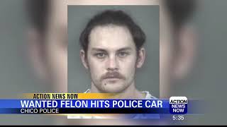 Wanted Felon Behind Bars After Hitting Chico Police Car