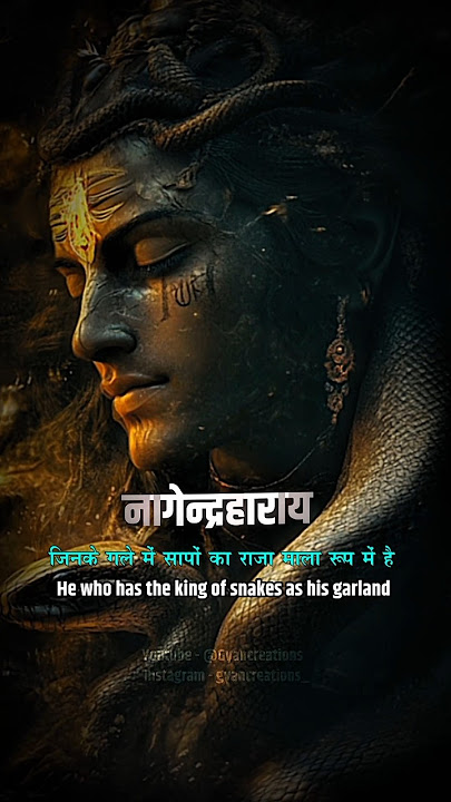 Shiv Panchakshar Stotra पंचाक्षर स्त्रोत | Nagendra Haraya Trilochanaya | Mahadev Songs #shorts #om