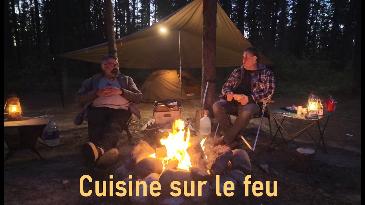 Relaxing camping with Luc,campfire cooking
