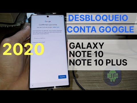 Como remover conta Google Galaxy Note 10 e Note 10 Plus | Melhor Método 2020