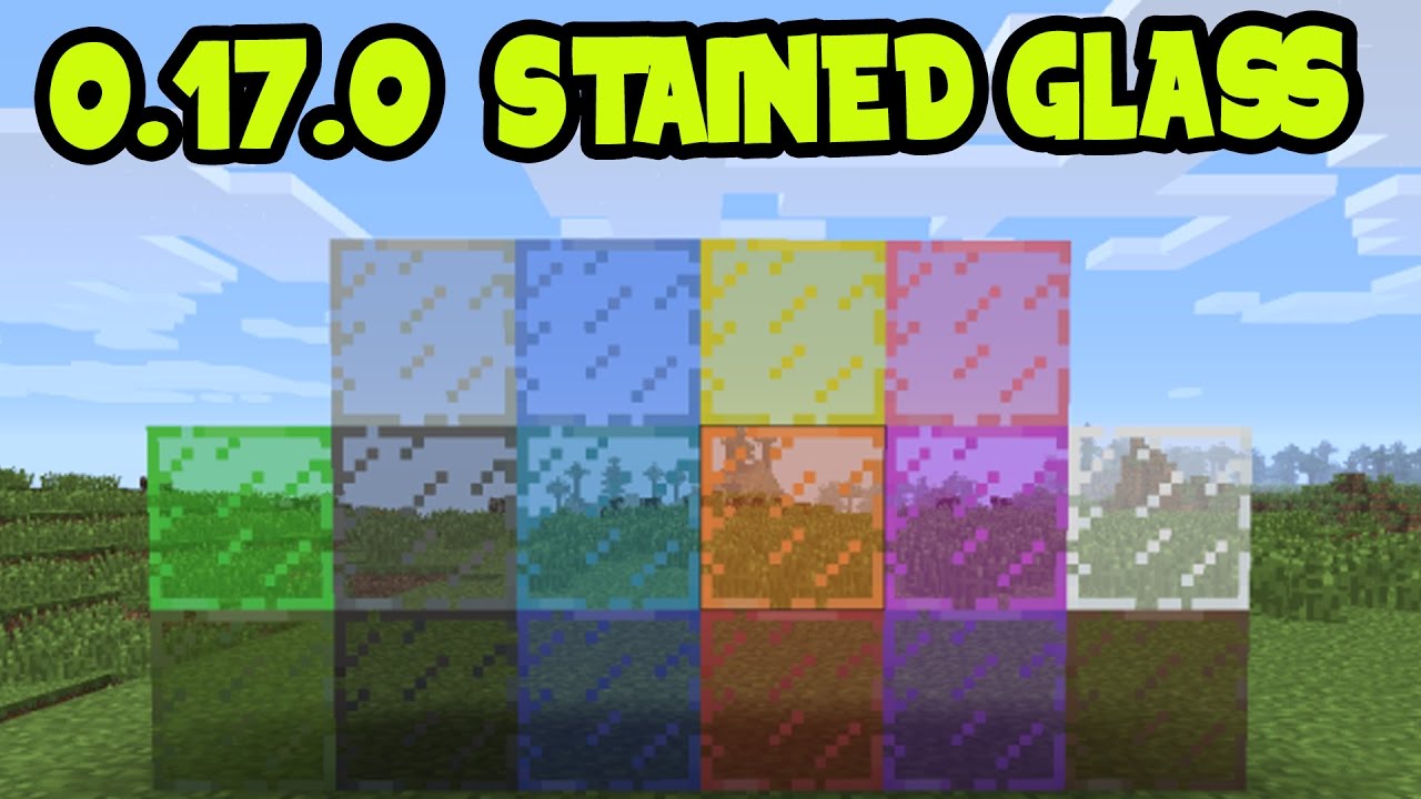 Mcpe 0 17 0 Update Secret Stained Glass Blocks Stained Glass On Minecraft Pe Pocket Edition Youtube