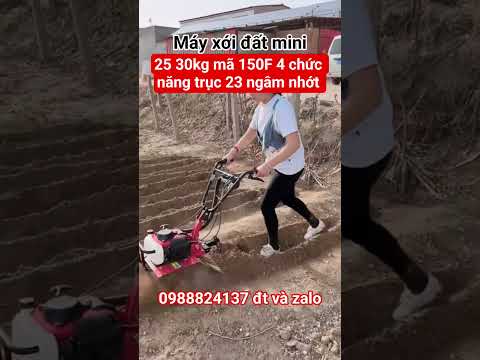 Máy xới mini 30kg 5hp mã 150F trục 23.#mayxoidatmini #trongrau #lamvuon #mayvunngo #lamco #144f #gx