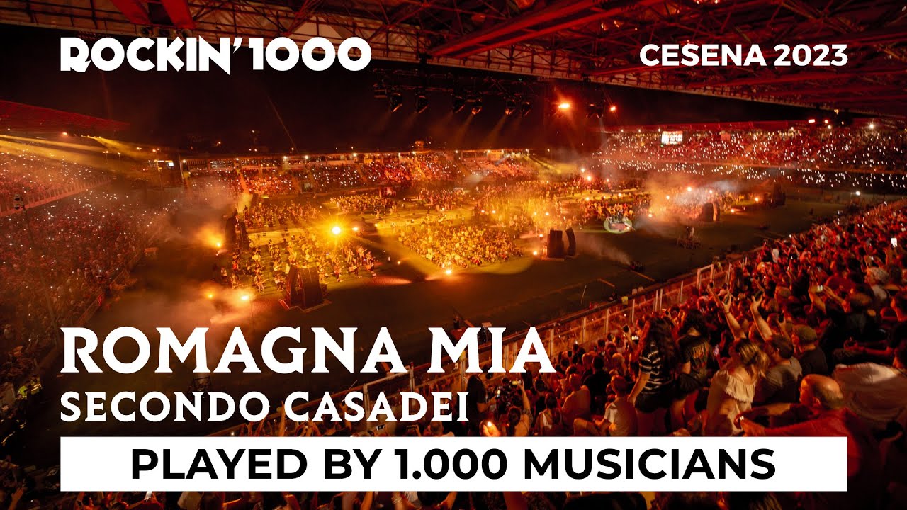 Watch Romagna Mia - Secondo Casadei, played by 1,000 musicians | Rockin'1000 on YouTube Watch Romagna Mia - Secondo Casadei, played by 1,000 musicians | Rockin'1000 on YouTube
