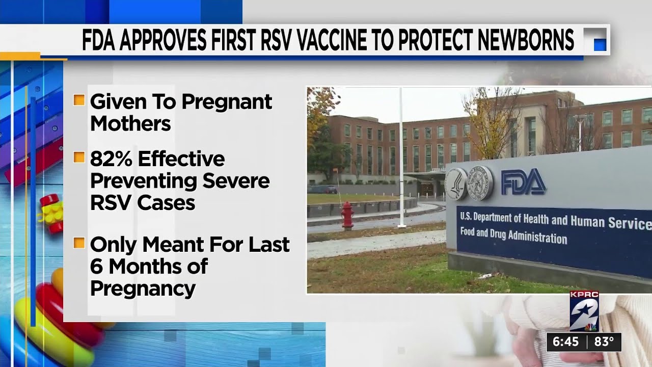 FDA to approve RSV vaccine to protect newborns - YouTube