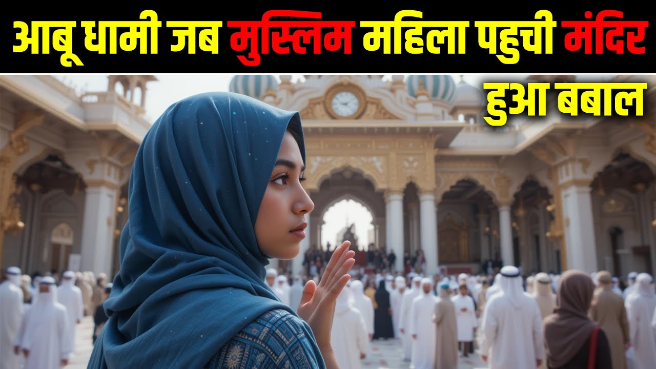 जब मुस्लिम महिला पहुची मंदिर हुआ बबाल ! BAPS Hindu Mandir, Abu Dhabi