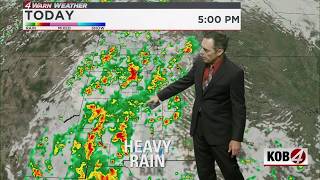 An update on the timing of the rain in New Mexico