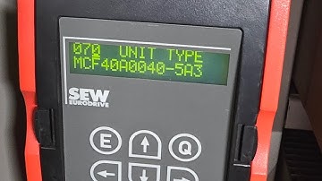 SEW Movi Drive Compact Configuration using Keypad. Step by step