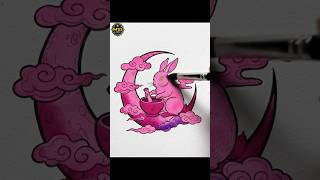 ASMR Coloring | Jade Rabbit on the Moon 🐇🌕✨ (No Talking)