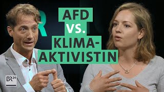 Streit um Klimaschutz - AfD vs. Klima-Aktivistin | Klimakrise | Münchner Runde | BR24