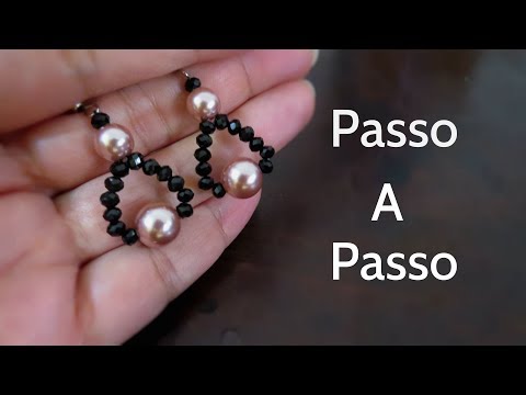 Como Fazer Bijuterias - Brinco de Pérolas Facílimo !! Passo a Passo.