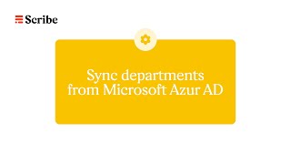 Sync your departments from your Microsoft Azur AD