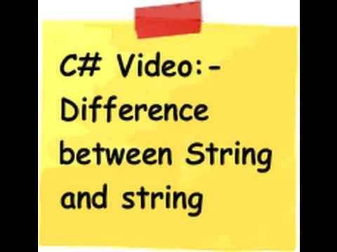 Difference between String and string