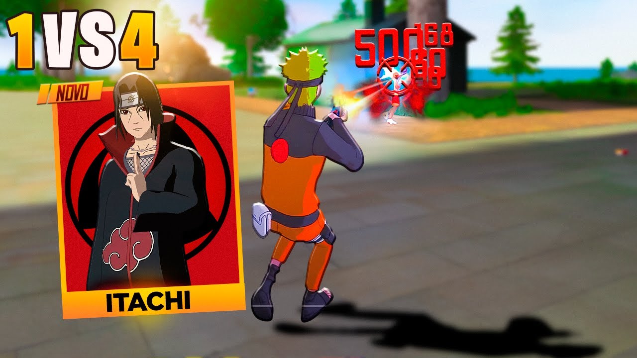 É REAL!! NARUTO FINALMENTE CHEGOU AO FF! SOLO VS SQUAD FREE FIRE MOBILE