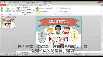 【啟芳軟體教學影片】PowerPoint 2010 教師節動態賀卡～四、背景音樂設定