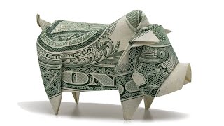 Dollar Bill Origami Pig Wei Lin Chen