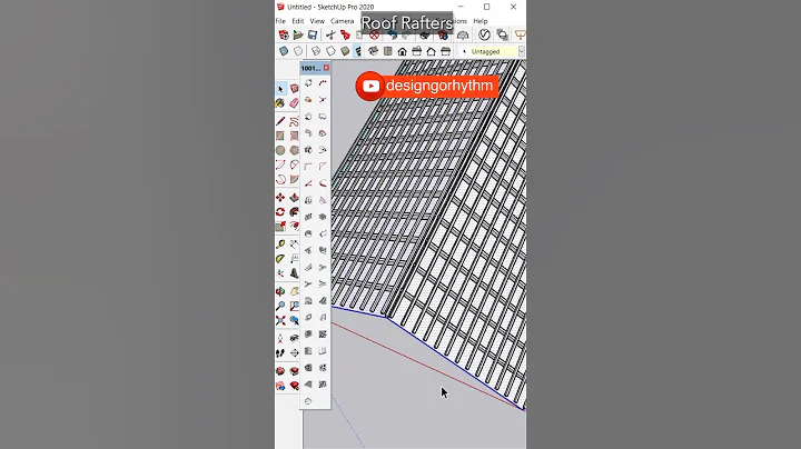 ✅ Create Roof Rafters With 1001Bit Tools In SketchUp #shorts #sketchup #3dmodeling #cad #3d