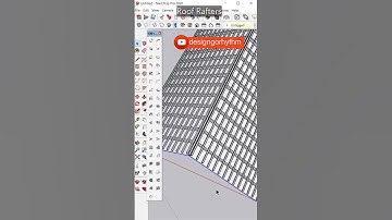 ✅ Create Roof Rafters With 1001Bit Tools In SketchUp #shorts #sketchup #3dmodeling #cad #3d