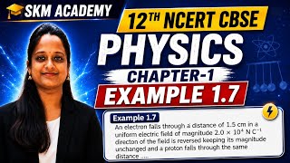 Example 1.7 An electron falls through a distance of 1.5 cm in a uniform electric field of magnitude