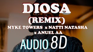Diosa (Remix) - Myke Towers ❌ Natti Natasha ❌ Anuel AA - AUDIO 8D🎧⚡