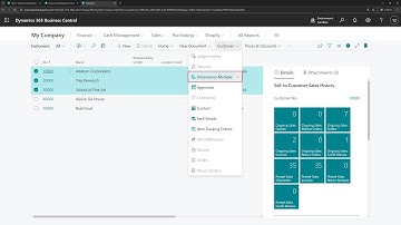 Business Central short video: Assign the default dimensions to multiple customers