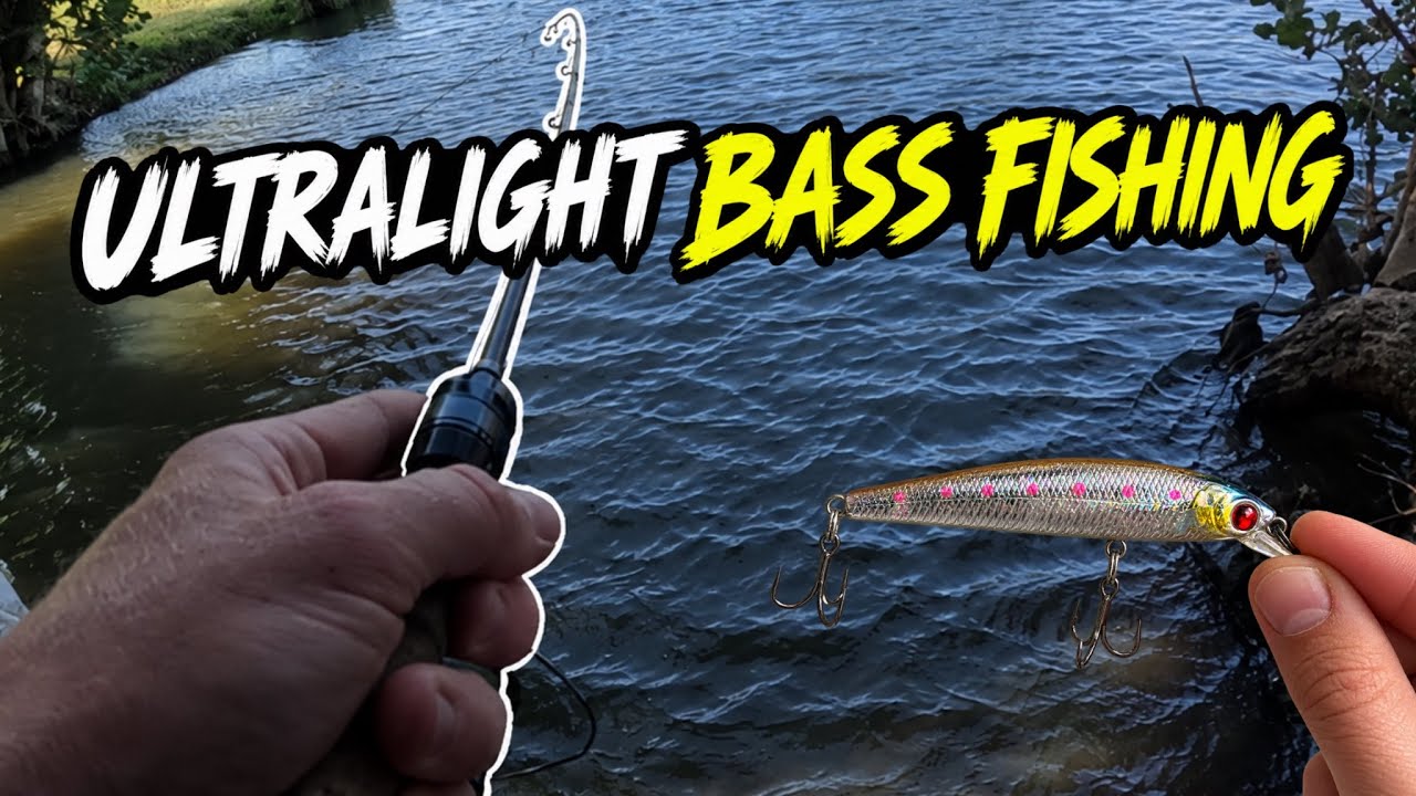 ultralight bass fishing at a golf course pond ￼