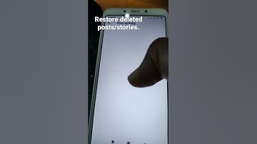 Restore deleted insta posts/stories.