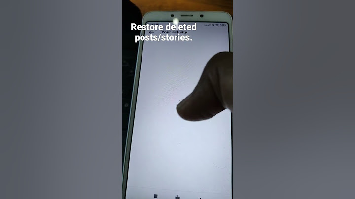 Restore deleted insta posts/stories.