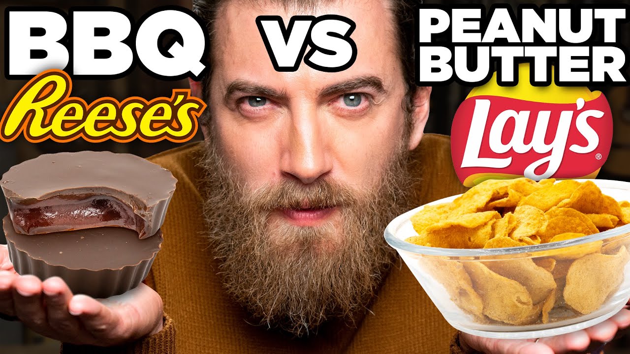 BBQ Peanut Butter Food vs. Peanut Butter BBQ Food Taste Test - YouTube