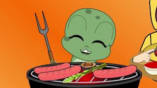 Mukbang Animation By Kvaka Eating Grilled Sausage