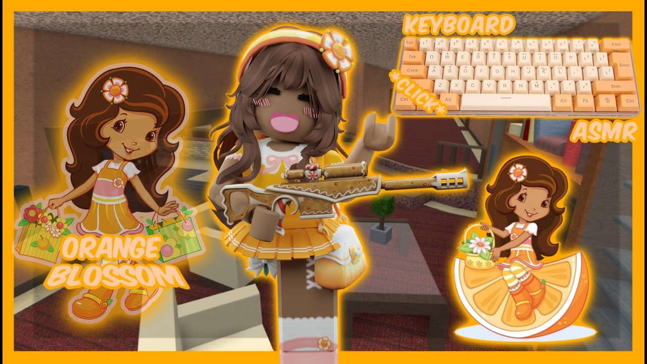🍊Playing mm2 as Orange Blossom *Keyboard ASMR*🍊