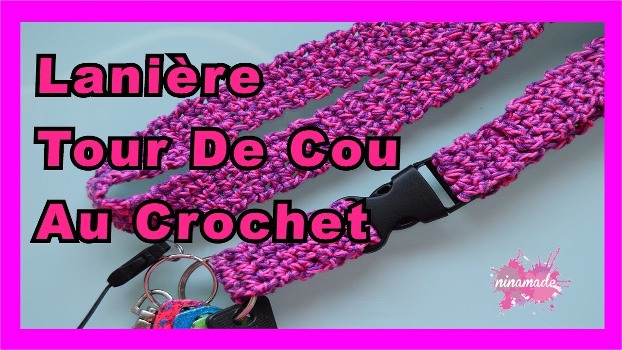 DIY. Lanière Tour De Cou Au Crochet. Très Facile!!!// Neck Keychain in  Crochet. Very Easy!! 