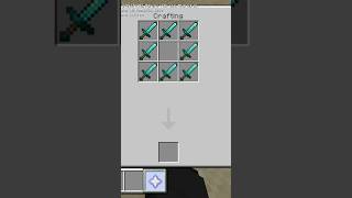 Minecraft me craft a custom Diamond sword #minecraft #mcpe #shorts