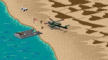 Desert Strike - Return to the Gulf (SNES) Gameplay of Mission 1 (2/3)