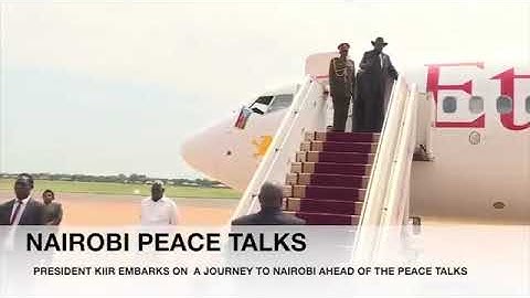President Salva Kiir Mayardit embarks on a journey to Nairobi, Kenya, today for peace process