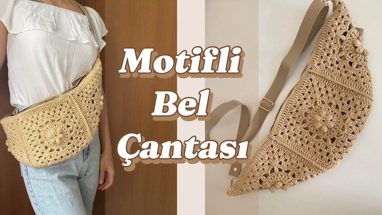 Motifli Büyük Boy Bel Çantası 🌸 #pinterest #bag #kotonipçanta #motifliçanta