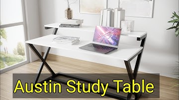 Installation Instructions of Austin Study Table with Monitor Riser by Riyan Luxiwood