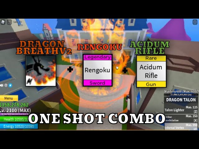 SPHM+RENGOKU+ICE ONE SHOT COMBO, BLOX FRUIT, UPDATE 15
