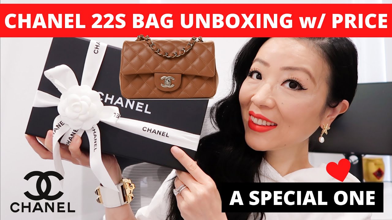 CHANEL RECTANGULAR MINI UNBOXING  Chanel 22s unboxing, price, try on and  my thoughts 