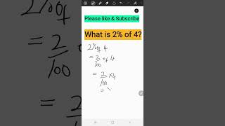 Percentage Trick | What is 2% of 4?