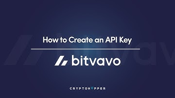 How to create an API key with Bitvavo