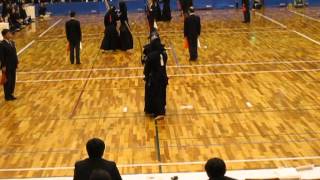 H25全国高校剣道選抜大会 予選 明徳対九学 中堅副将