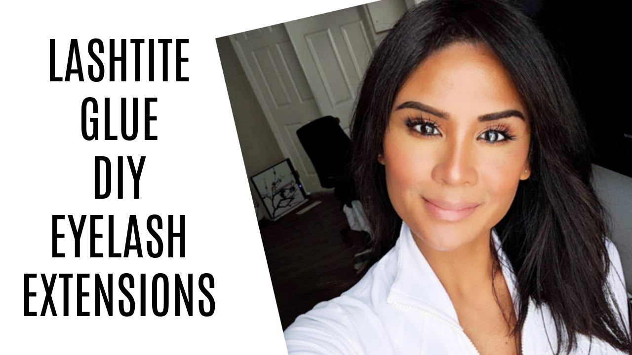 Lashtite Glue DIY Eyelash Extensions Apply Under My Lashes For A More