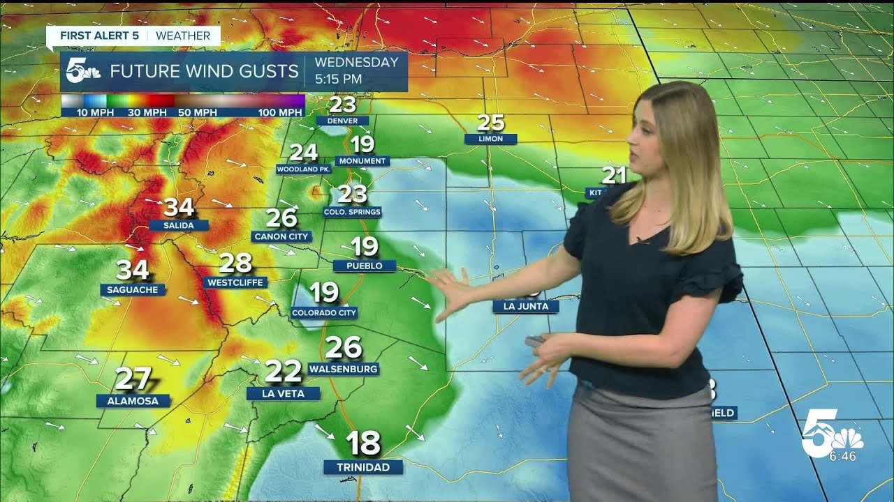 Another warm and breezy day on Wednesday with spotty fire danger - YouTube