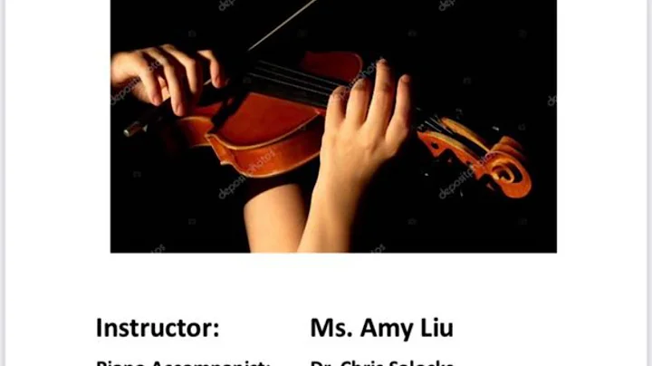 Amy Liu Violin Studio Competition Winner Recital
