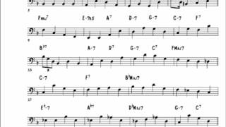 Walking bass line, Confirmation (P. Heath, L. Vinegar, C. McBride transcriptions)