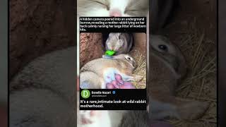 Mother Rabbit Nursing Her Litter Underground #wildlifefacts #animalbehavior #animals